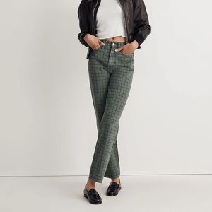 Perfect Vintage Straight Jeans in Windowpane Plaid